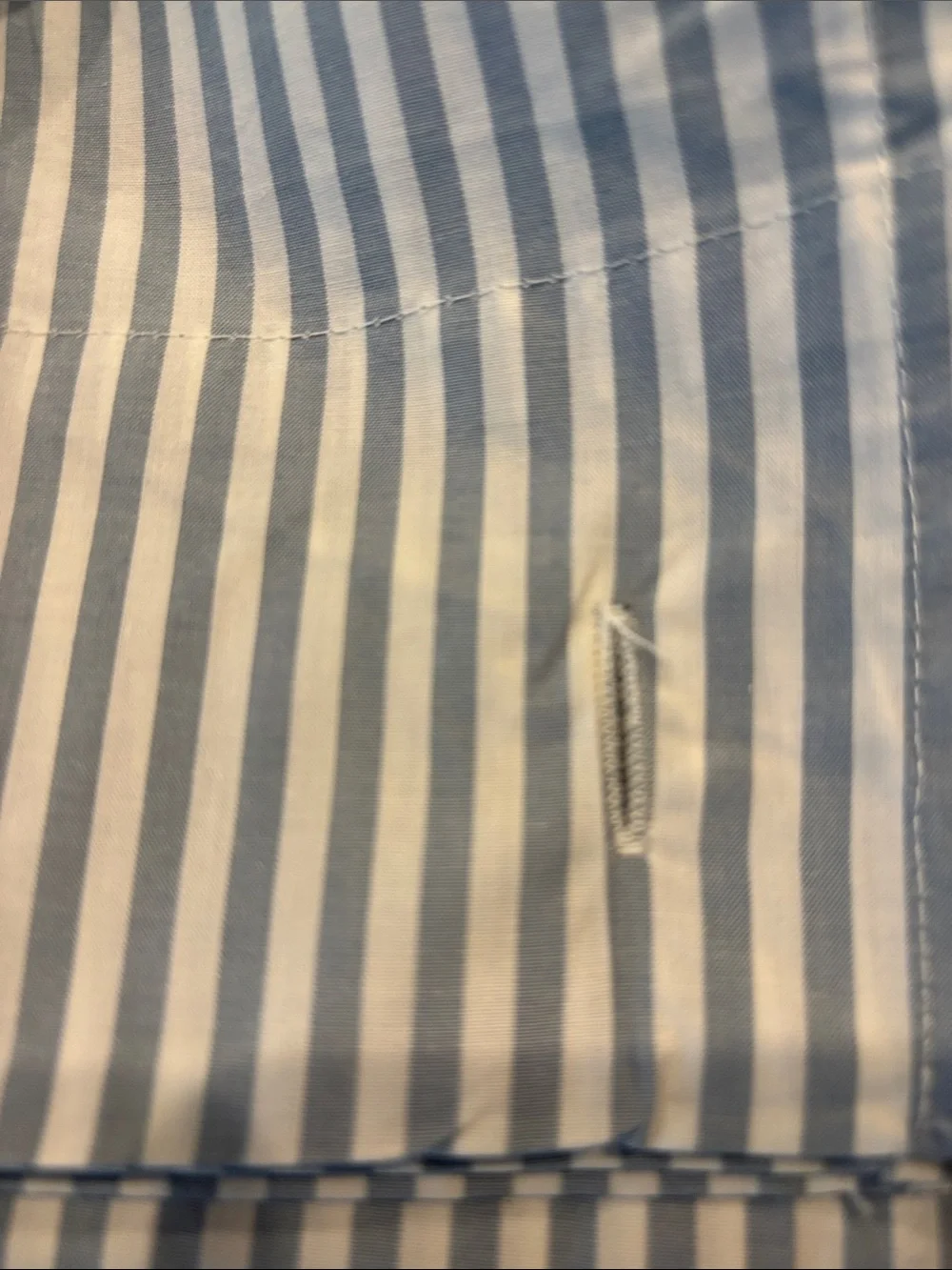 NWT Pottery Barn Wheaton Stripe Shower Curtain - Light Blue and White